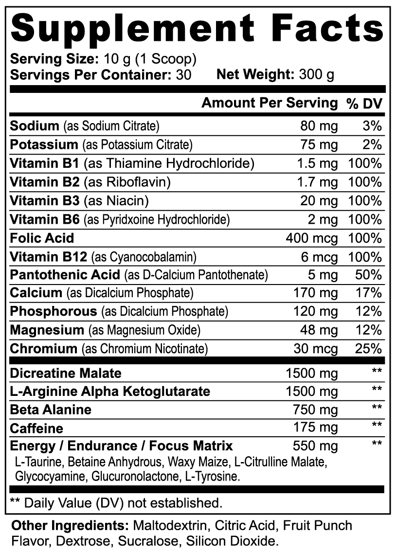 Elevate Pre-Workout (Fruit Punch)